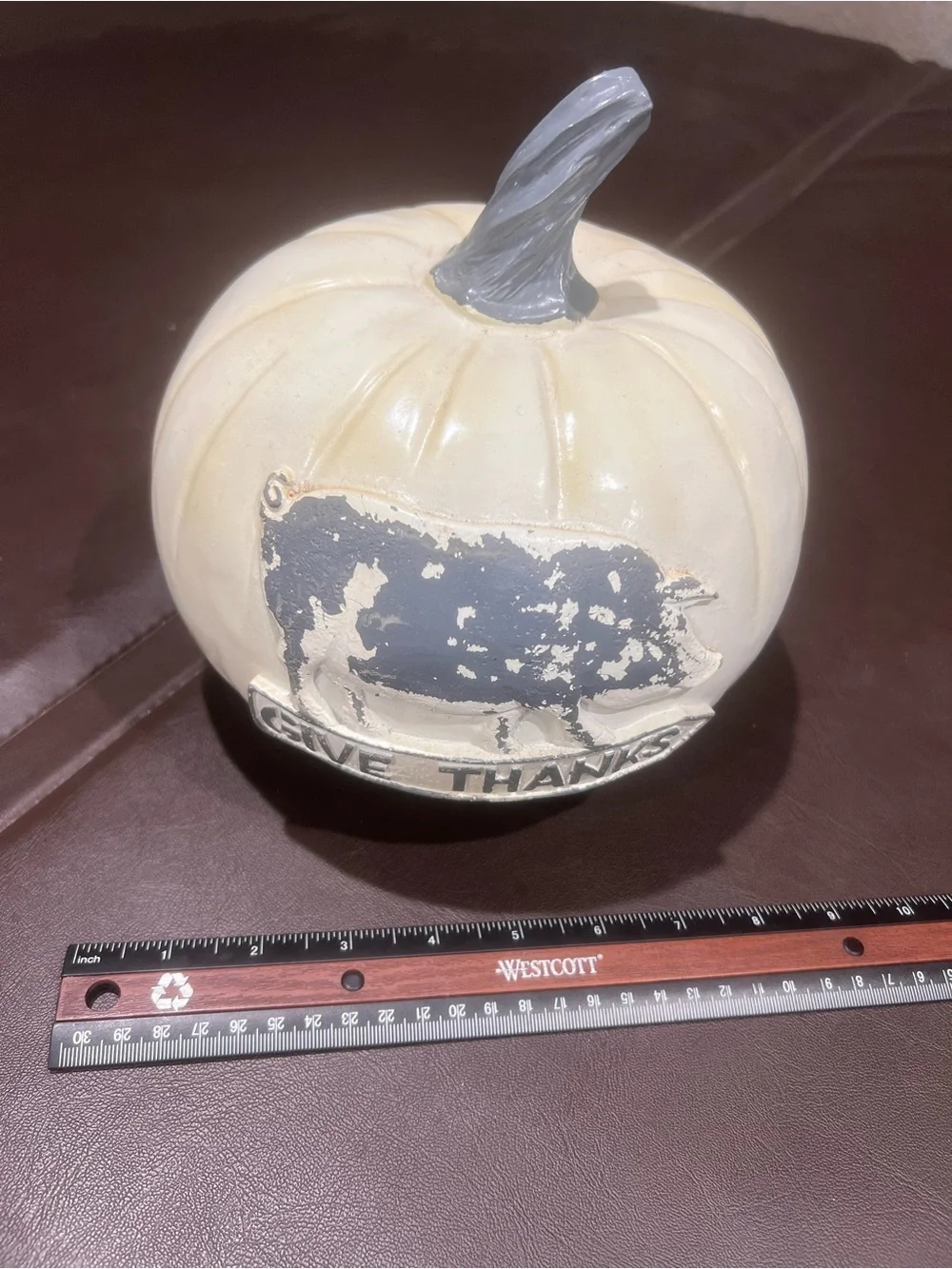 Robert Stanley Signature Collection Give Thanks Pumpkin Pig Ceramic Figurine
